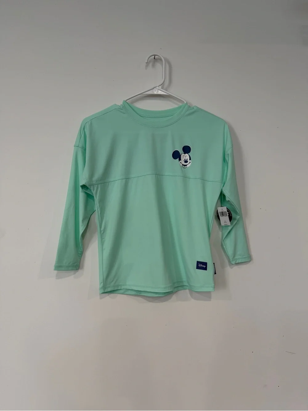 Disney Mint Green Mickey Mouse Long-Sleeve Rash Guard